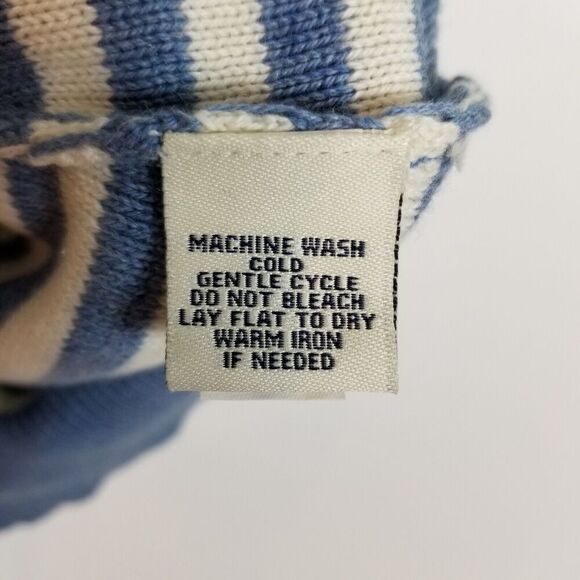 Lauren Ralph Lauren Womens Cotton 3/4 Sleeve  Sweater Size M Navy/ White Striped - Picture 4 of 4